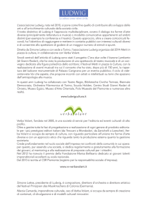 L`associazione Ludwig, nata nel 2010, si pone come fine quello di