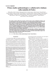 Primo studio epidemiologico e collaborativo italiano sulla malattia di