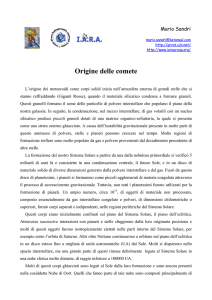 Origine delle comete
