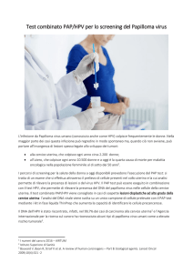 Test combinato PAP/HPV per lo screening del Papilloma virus
