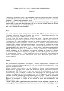1 TORAH – POPOLO –TERRA: UNA TRIADE FONDAMENTALE