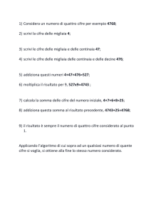 Considera un numero