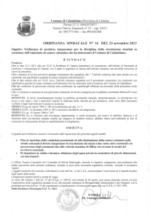ordinanza - Comune di Calatabiano