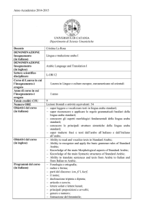 Lingua e traduzione araba 1