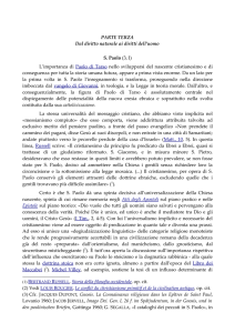 PARTE TERZA Dal diritto naturale ai diritti dell`uomo S. Paolo (3, I) L
