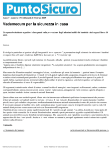 Stampa - Vademecum per la sicurezza in casa