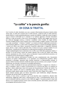 “La colite” e la pancia gonfia: DI COSA SI TRATTA di Angelo Franzè