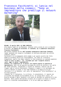 Francesco Facchinetti si lancia nel business della
