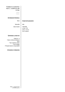 CV Alessandro Cosentini - Accademia Nazionale d`Arte Drammatica