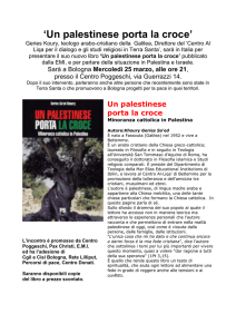 Un palestinese porta la croce