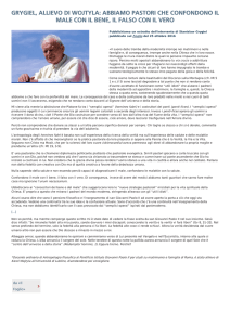 grygiel, allievo di wojtyla: abbiamo pastori che confondono il male