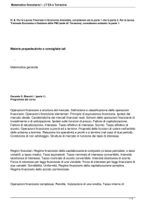 Matematica finanziaria I