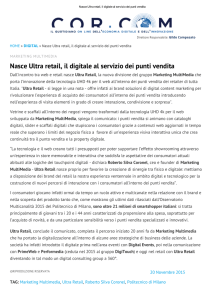 Nasce Ultra retail, il digitale al servizio dei punti vendita