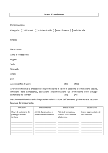 Format di Candidatura - Il portale della dieta mediterranea