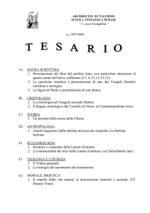 A) SACRA SCRITTURA 1. Presentazione del libro del profeta Isaia