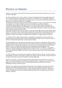 Ricerca su Saturno