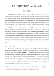la didattica museale - Archivio Pubblica Istruzione