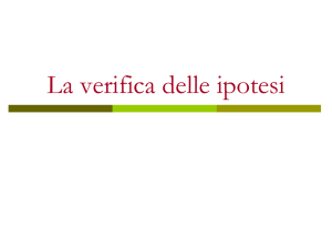 La verifica delle ipotesi