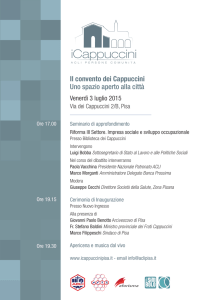 Il convento dei Cappuccini Uno spazio aperto alla città