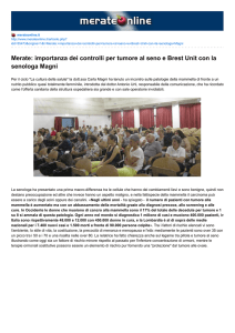 Merate: importanza dei controlli per tumore al seno e
