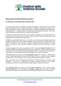Sintesi Storica della Dottrina Sociale