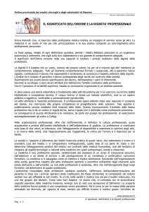 il significato dell`ordine e la dignita` professionale - OMCeO-ME