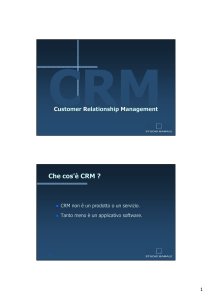 Che cos`è CRM - Studio Barale