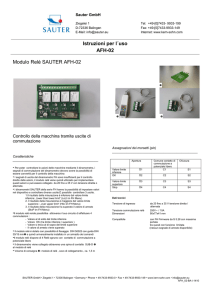 Istruzioni per l´uso AFH-02 Modulo Relé SAUTER AFH-02