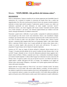 Mostra: “EXPLORERS. Alle periferie del sistema solare”.