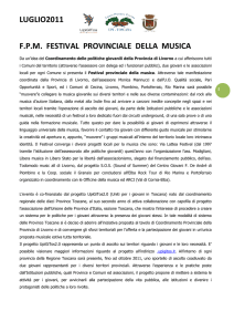Gruppi musicali partecipanti dal territorio