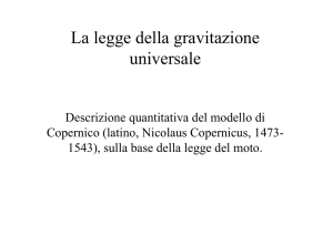 La legge della gravitazione universale