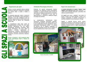 Organizzare gli spazi Ambiente Psicologico Emotivo Spazi che