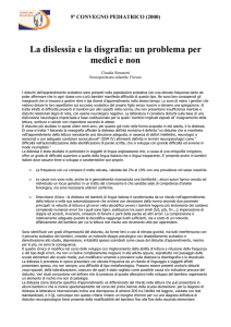 La dislessia e la disgrafia: un problema per medici e non