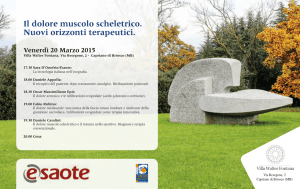 Il dolore muscolo scheletrico. Nuovi orizzonti terapeutici.