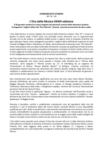 L`Ora della Musica XXXIII edizione