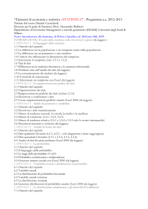 Programma Statistica - Web server per gli utenti dell`Università degli