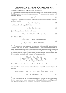 DINAMICA E STATICA RELATIVA