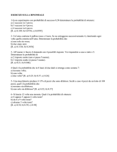 ESERCIZI SULLA BINOMIALE