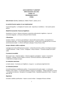 CLASSE: 4 D PROGRAMMA SVOLTO STORIA Libro di testo