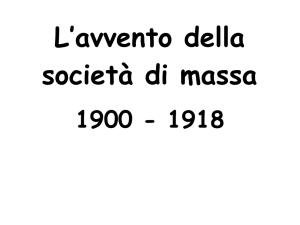 Società di massa e Prima Guerra Mondiale