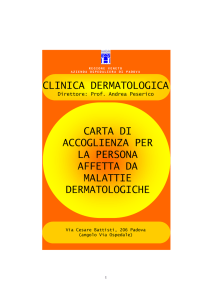 carta di accoglienza per la persona affetta da malattie