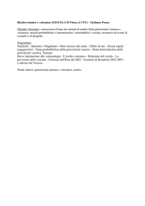 Rischio sismico e vulcanico (GEO/10, LM Fisica, 6 CFU)
