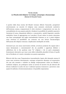 La Filosofia della Religione: tra teologia, antropologia e