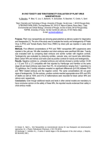 In vivo toxicity and teratogenicity evalutation of plant virus