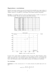 Correlazione e regressione