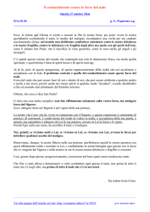Il combattimento contro le forze del male
