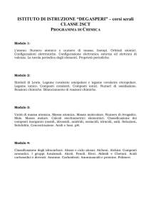 Chimica 2SCT - Istituto Alcide Degasperi