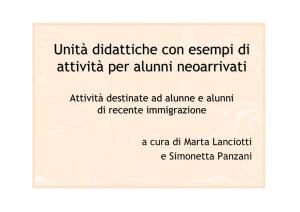 Esempi di attività per alunni neoarrivati