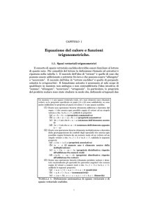 Equazione del calore e funzioni trigonometriche.
