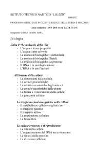 BIOLOGIA CLASSI PRIME ISTITUTO TECNICO NAUTICO